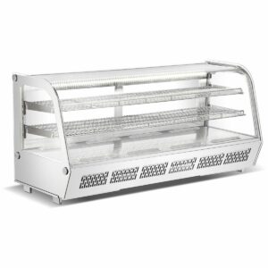 Display, kjøledisk, vitrine 268L, buet glass,  Modell: Adexa CW250,  hvit