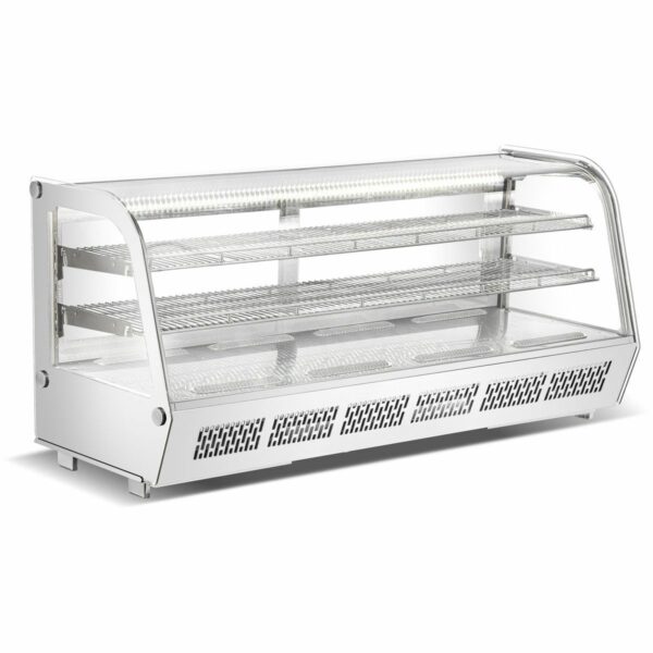 Display, kjøledisk, vitrine 268L, buet glass,  Modell: Adexa CW250,  hvit