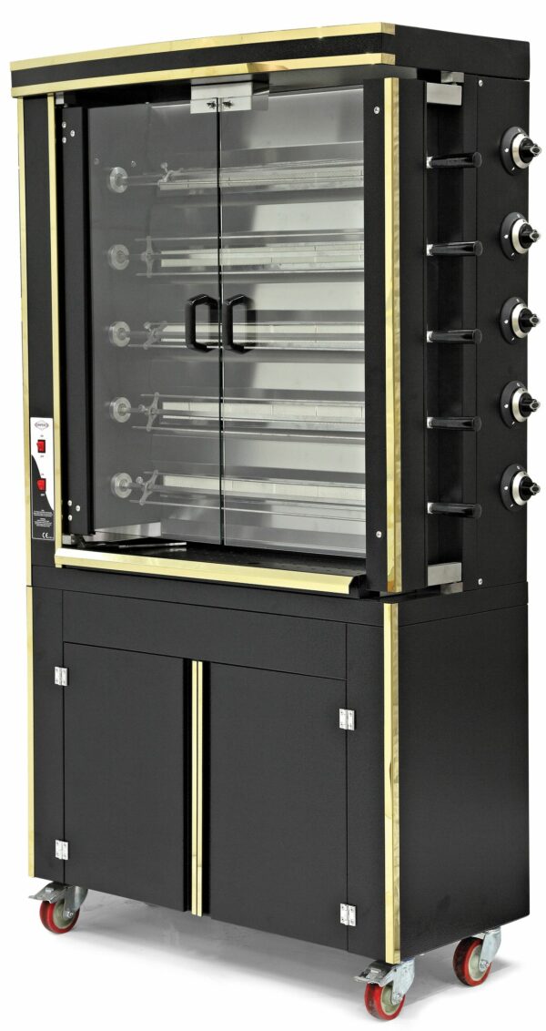 Plus Elektrisk kylling grill gulv modell med skap                    Modell: EMP.5EE Dim: 120x57x203cm