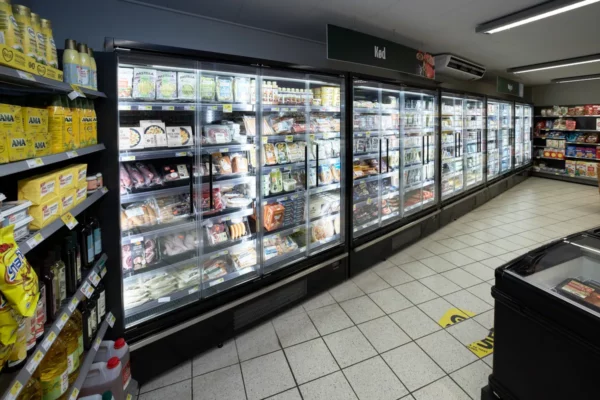 Vegg kjøleskap multideck for supermarket med 4 glassdører  195 x 92 x 203 cm - Bilde 6