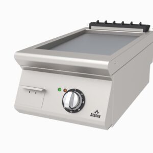 Elektrisk Flatgrill: Modell: Atalay AEI-473 Dim: 40x73x30cm Effekt: 5,1kw/3fas - 230/400v